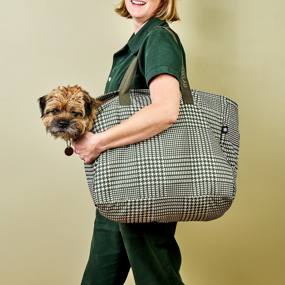 The Everything Everywhere Bag (Houndstooth-Forest)