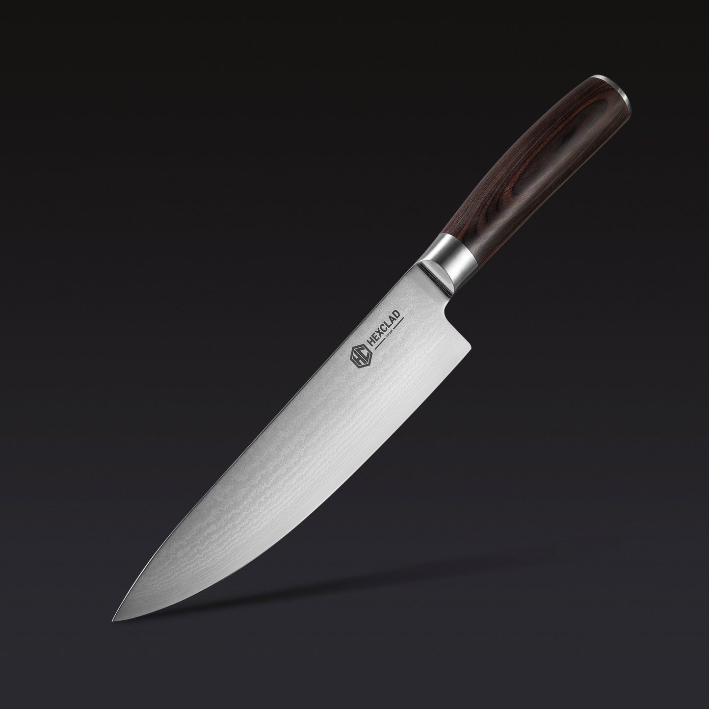Damascus Steel Chef's Knife, 8" (Espresso)