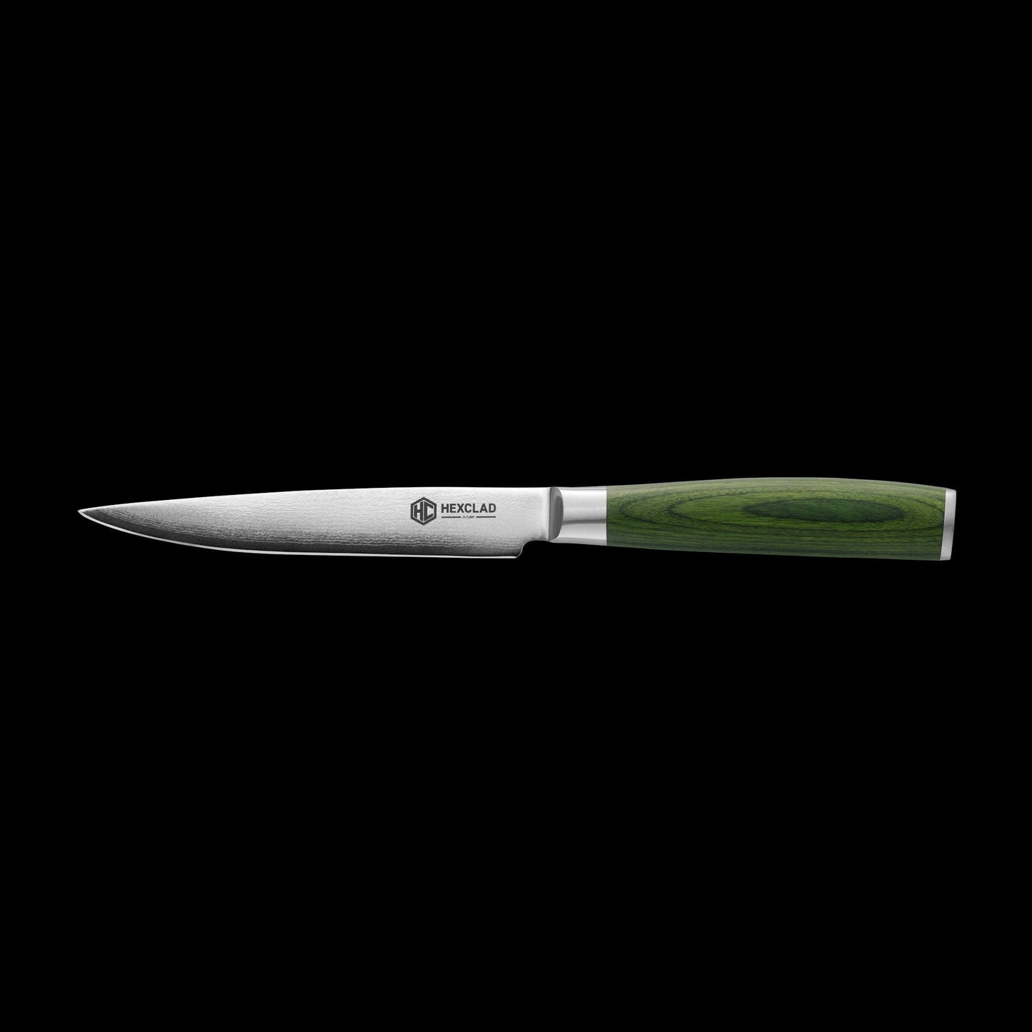 Damascus Steel Steak Knife Set, 4-pc (Green)