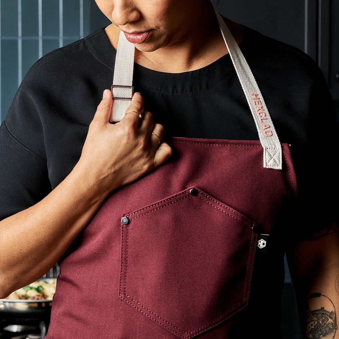 Eco Modern Apron (Crimson)