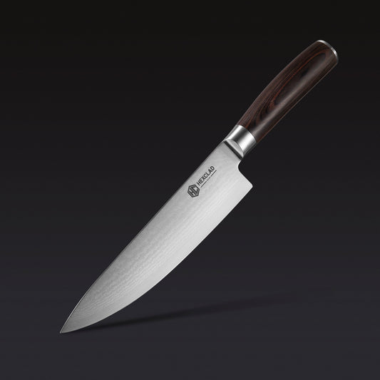 Damascus Steel Chef's Knife, 8" (Espresso)