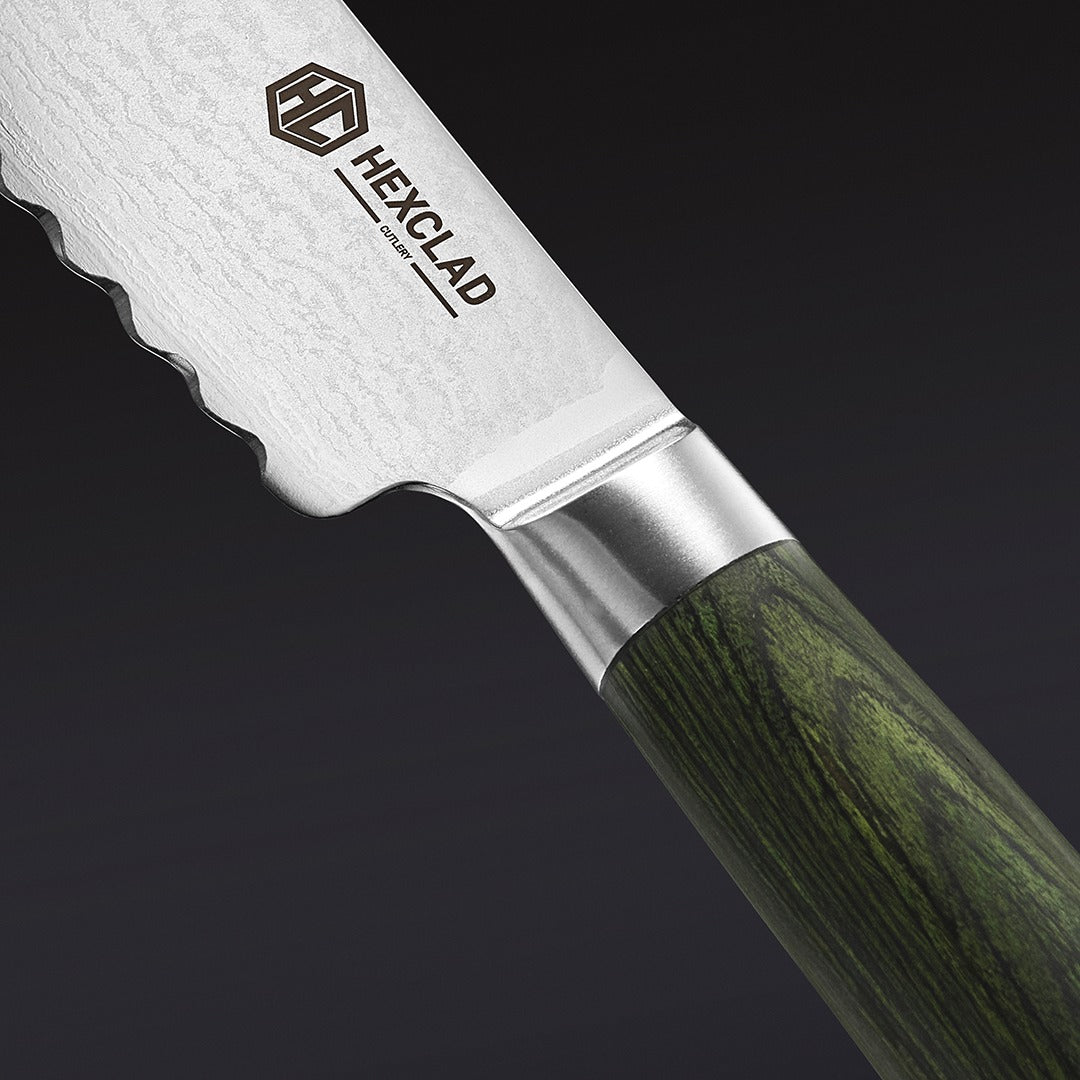 Damascus Steel Starter Knife Set, 2-pc (Green)