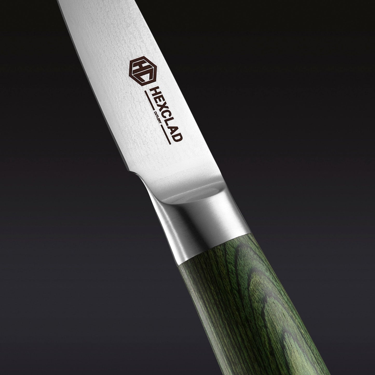 Damascus Steel Paring Knife, 3.5" (Green)