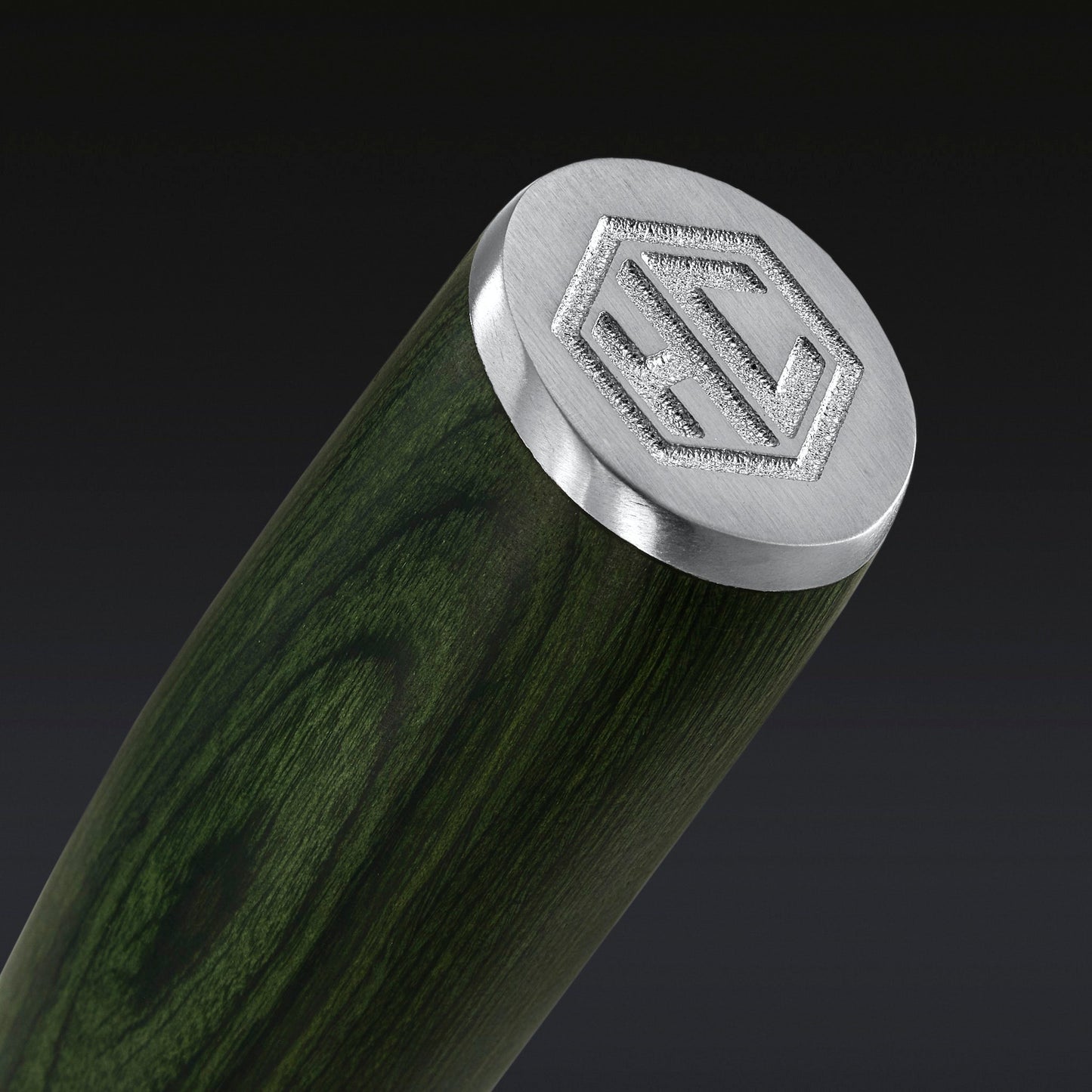 Damascus Steel Nakiri Knife, 6.5" (Green)