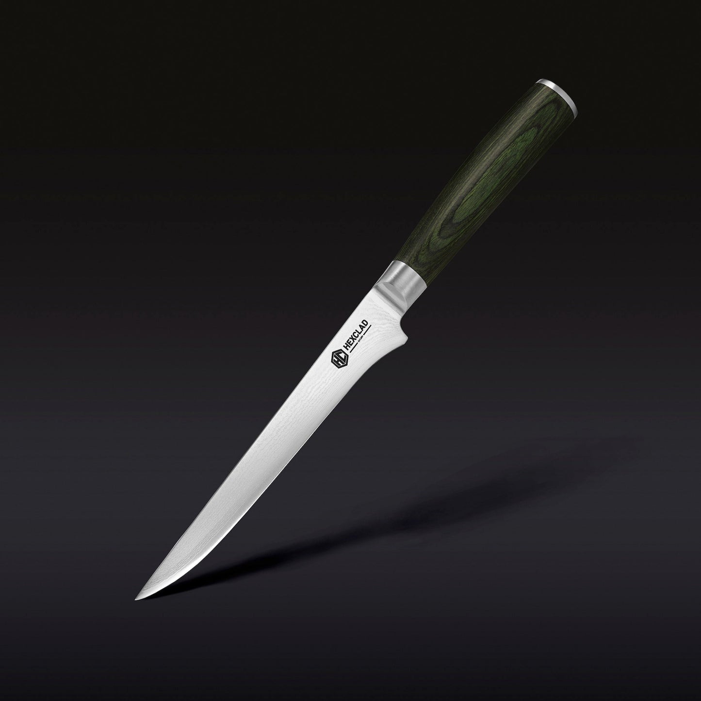 Damascus Steel Boning & Fillet Knife, 6" (Green)