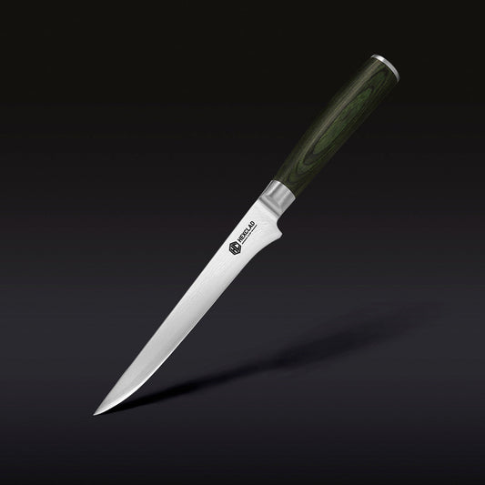 Damascus Steel Boning & Fillet Knife, 6" (Green)