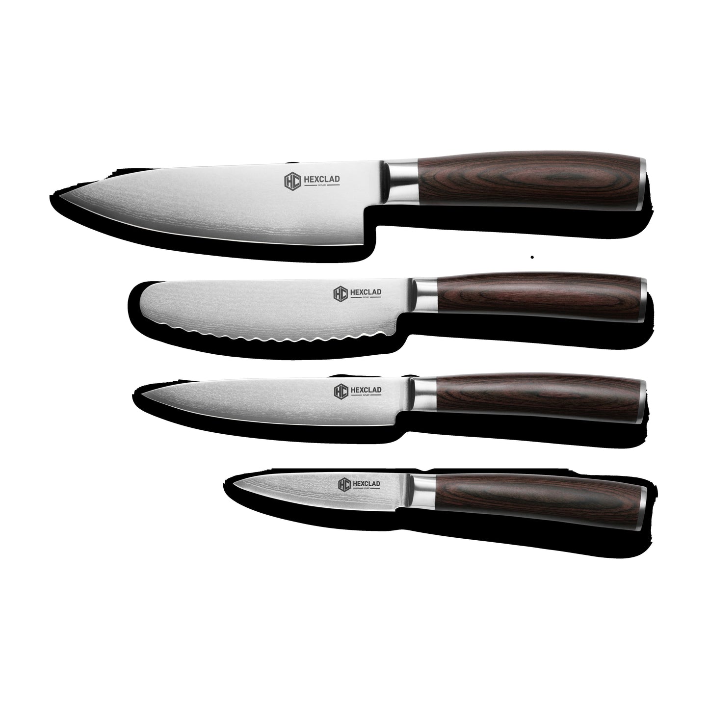 Damascus Steel Studio Knife Set, 5-pc (Espresso)