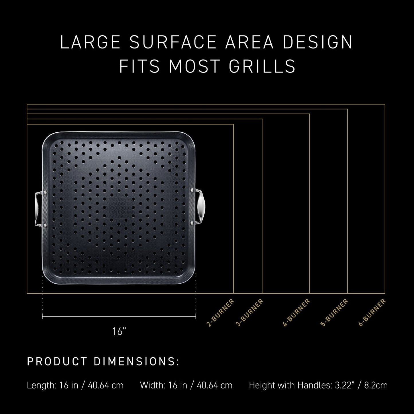 Hybrid BBQ Grill Topper, 16”