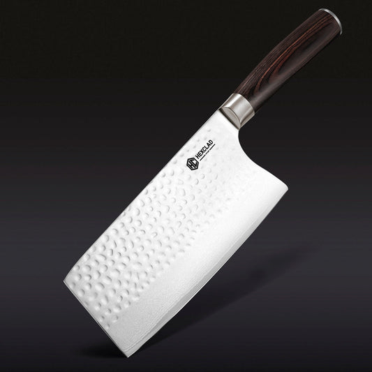 Damascus Steel Cleaver, 7" (Espresso)