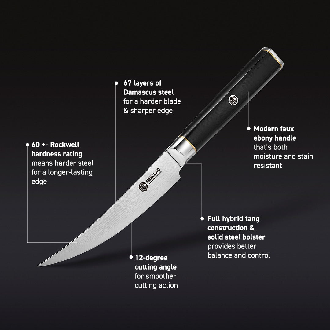 Master Series Damascus Steel Steak Knife Set, 4-pc