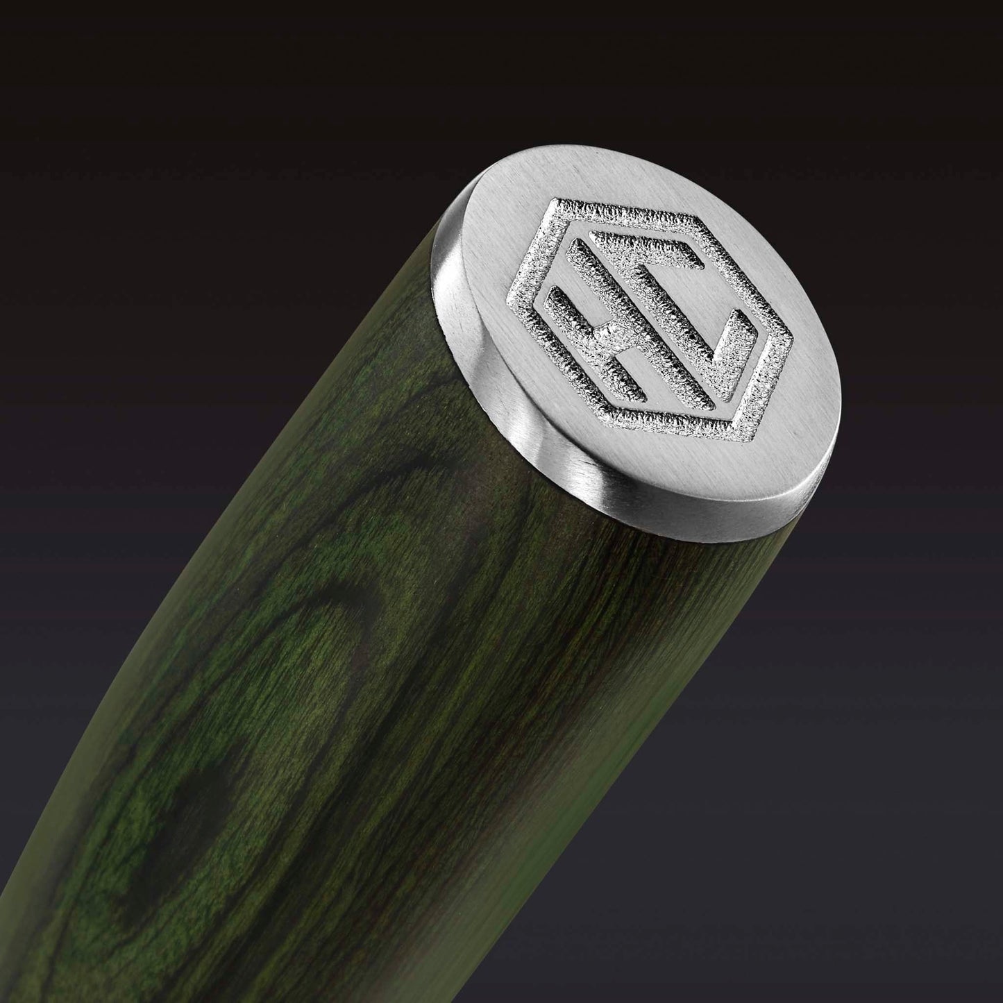 Damascus Steel Santoku Knife, 7" (Green)